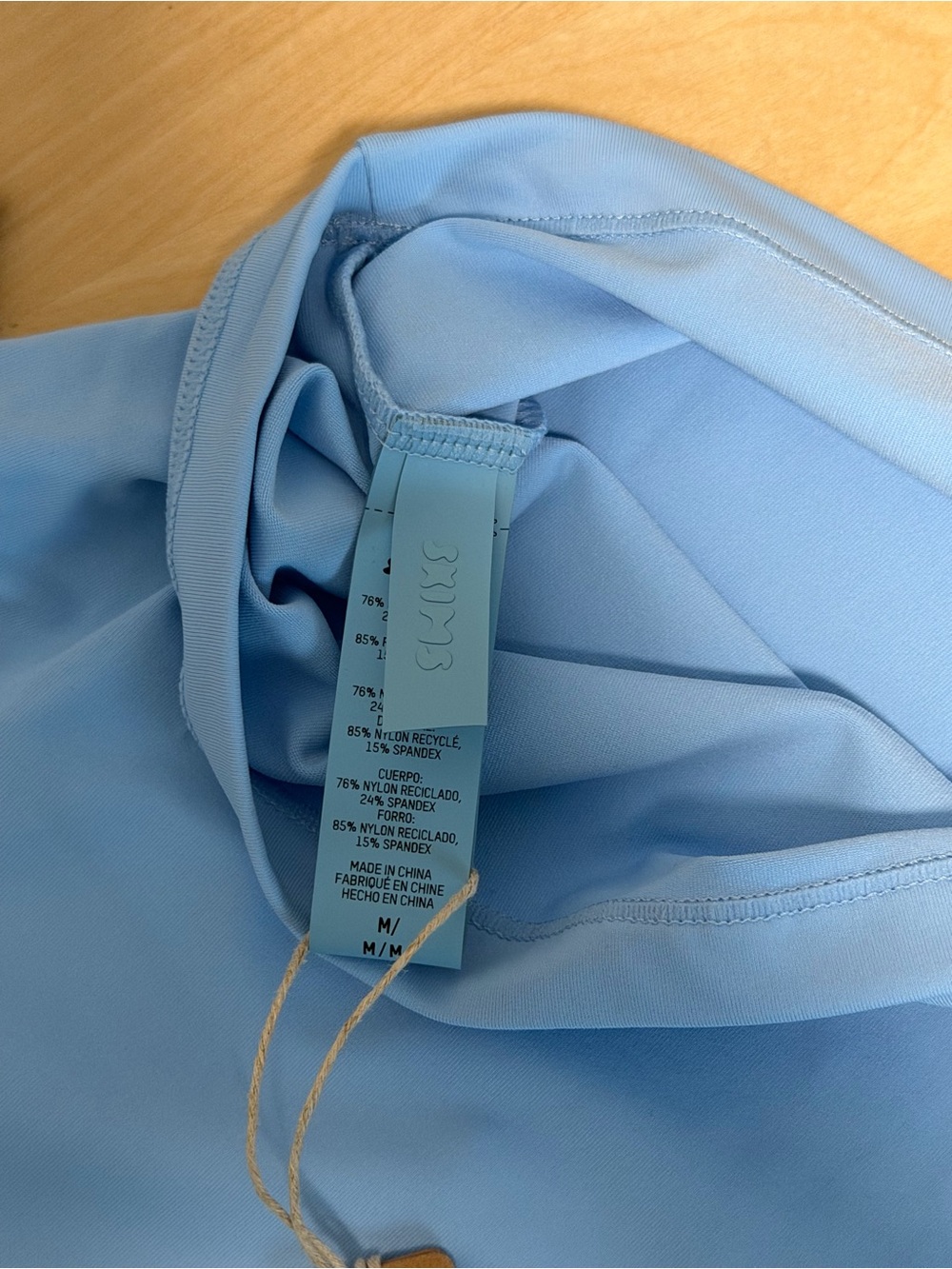 SKIMS recycled swim tshirt in Iris Blue - Picture 2 of 3